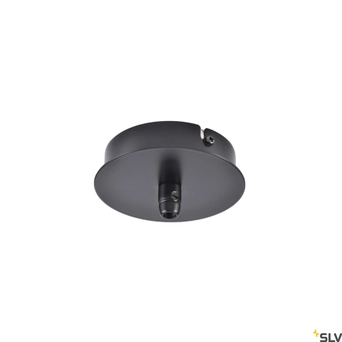 Rozeta suspensie, 1iesire,negru.rotund, incl. Disp.detens.