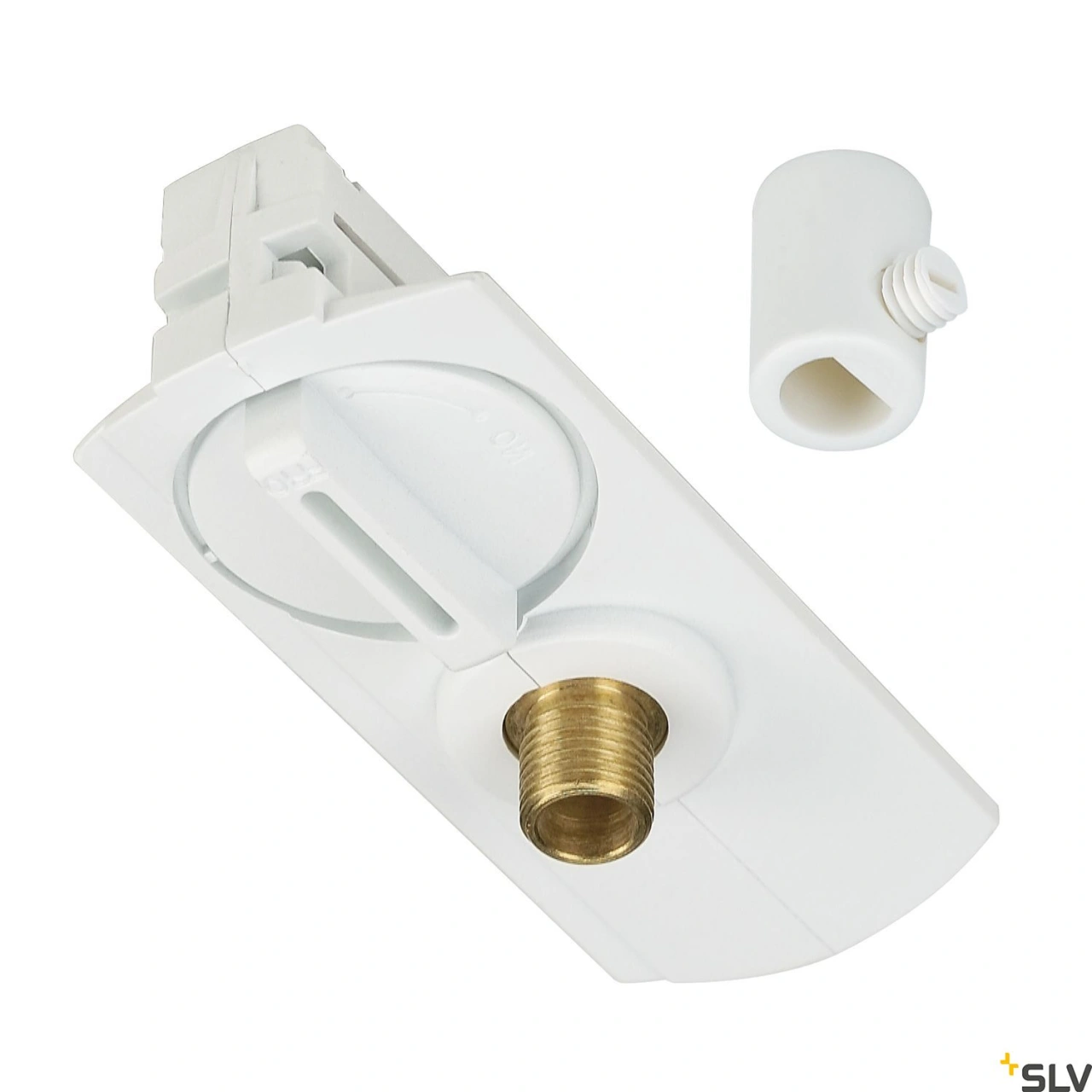 EUTRAC 1-faze track adaptor, alb incl. mounting accessory