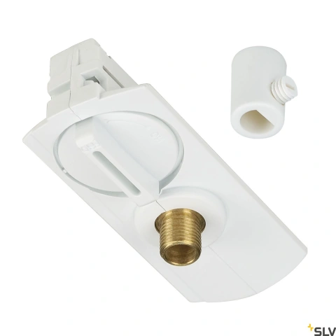 EUTRAC 1-faze track adaptor, alb incl. mounting accessory