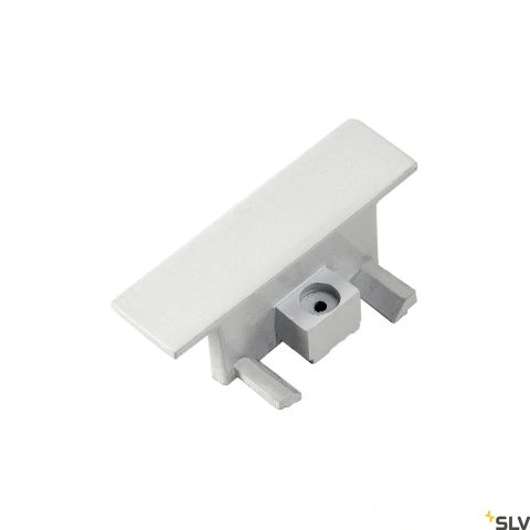 Capete șină 1-ph hv-șină încastrată alb, 2 bucati