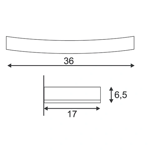 Aplică  GL 102 CURVE, gips alb, R7s 78mm, max. 100W_2