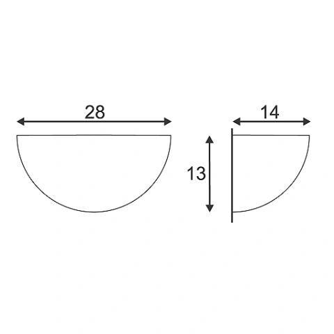 Aplica, GL 101 E14, semirotund, alb plaster, max. 40W_4