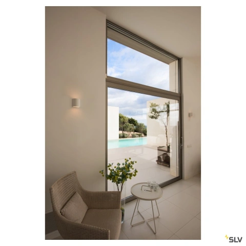 PLASTRA wall lamp, GL 104 ROUND, white plaster, G9, max. 42W_1
