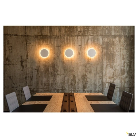 PLASTRA,rosuund,alber Gips,Ø30cmlampa de perete,LED,3000K_3