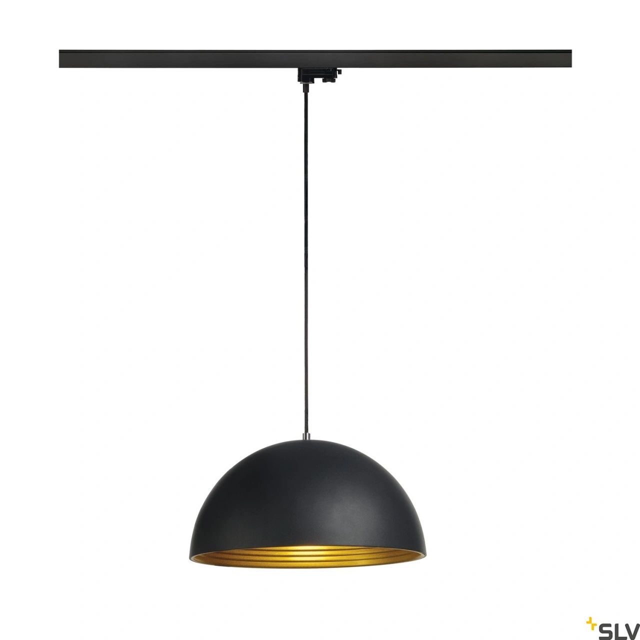 FORCHINI M, 40cm, circular, negru/auriu, E27, 3-p. adaptor