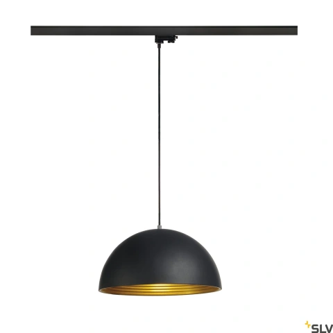FORCHINI M, 40cm, circular, negru/auriu, E27, 3-p. adaptor