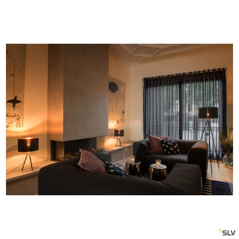 FENDA E27 lampa de podea,negru mat_5