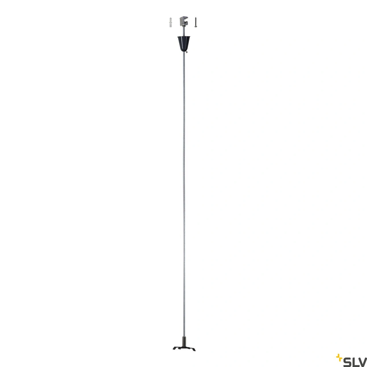 S-TRACK suspensie pentru șină cu 3 circuite 1m, negru