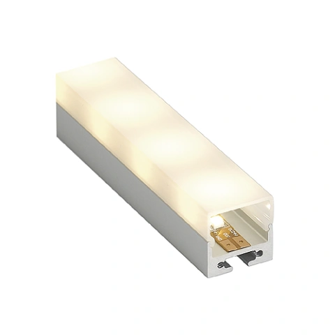 Aluminium profil cu capac, pătrat,  argintiu, 1m_1