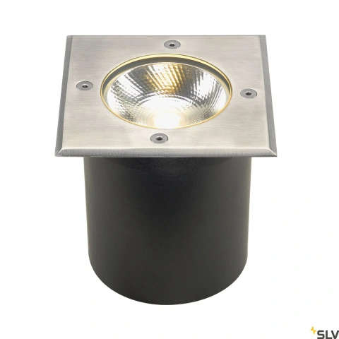 ROCCI incastrat podea, 6W, 3000K, IP67, patrat, Inox