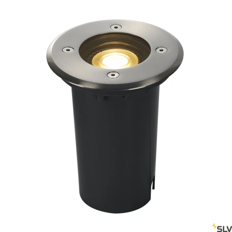 Solasto incastrat  podea, GU10,rotund, Inox