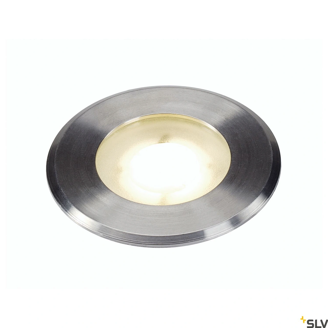 DASAR FLAT 230V LED, round, 4,3W LED, warmwhite, stainless