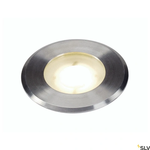 DASAR FLAT 230V LED, round, 4,3W LED, warmwhite, stainless