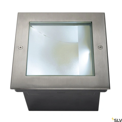 DASAR LED patrat incastrat podea, 28W, 4000K, Inox