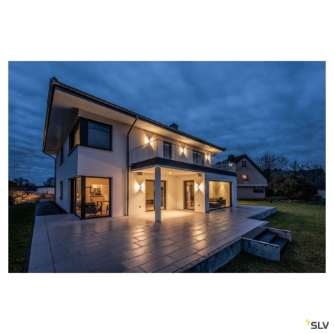 LOGS lampă de perete, pătrată, antracit, 6W LED, alb cald_6