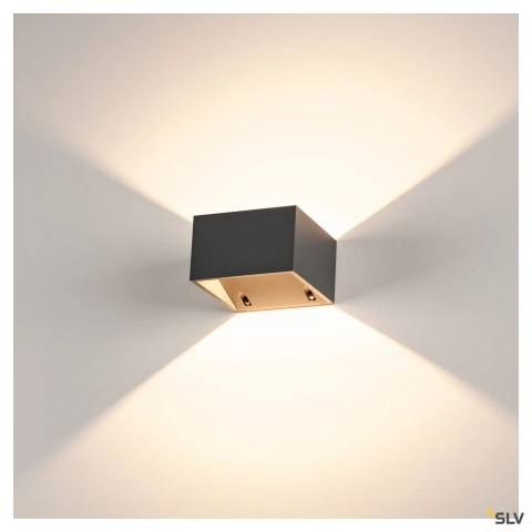LOGS lampă de perete, pătrată, antracit, 6W LED, alb cald_7