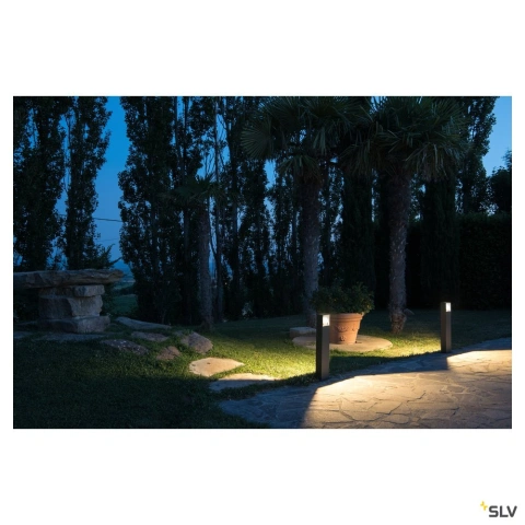 LOGS 70 stâlp pitic, pătrat, antracit, 6W LED, alb cald_2