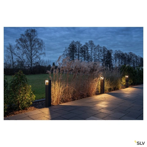 LOGS 70 stâlp pitic, pătrat, antracit, 6W LED, alb cald_3