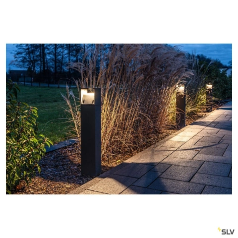 LOGS 70 stâlp pitic, pătrat, antracit, 6W LED, alb cald_4