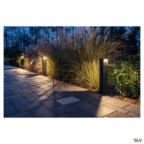 LOGS 70 stâlp pitic, pătrat, antracit, 6W LED, alb cald_5