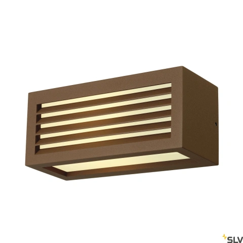 BOX-L E27 lampă de perete, pătrat, ruginiu, E27, max. 18W