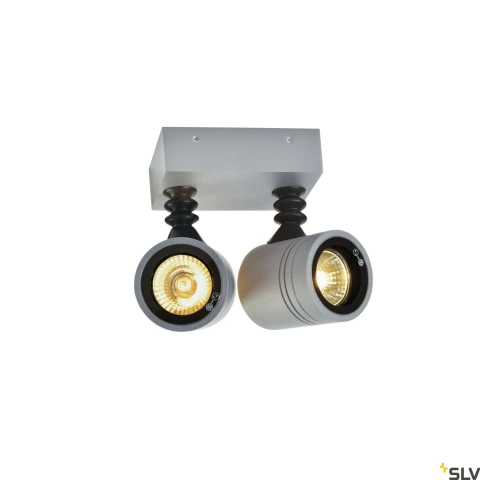 NEW MYRA WALL SPOT de perete, 2xGU10, IP55, argintiu
