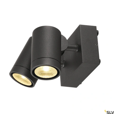 HELIA WALL LED 2x8W, 3000K, IP55, nisipos antr.,downlight