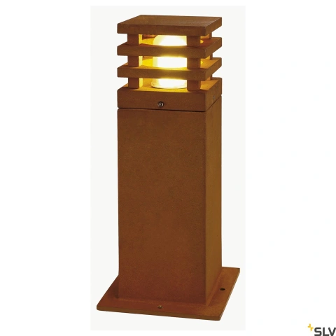 RUSTY 40 LED patrat de exterior 3000K IP55, fier ruginiu