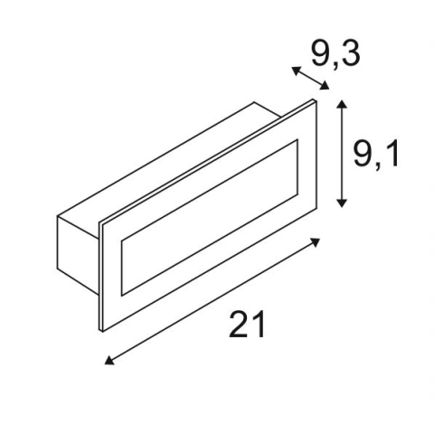 BRICK Pro LED, exterior perete incastrat, 230V, IP67, 850lm_6