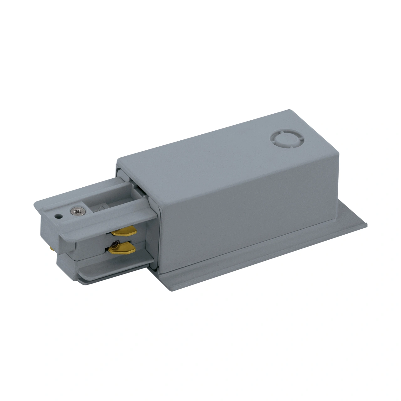 3-phase Feed-in recessed silver, plastic, rechts