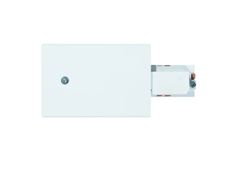 3-phase Feed-in recessed white, plastic, links
