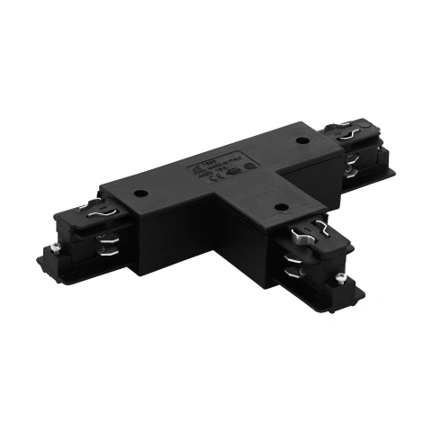 3-phase T-connector black surface plastic, rechts