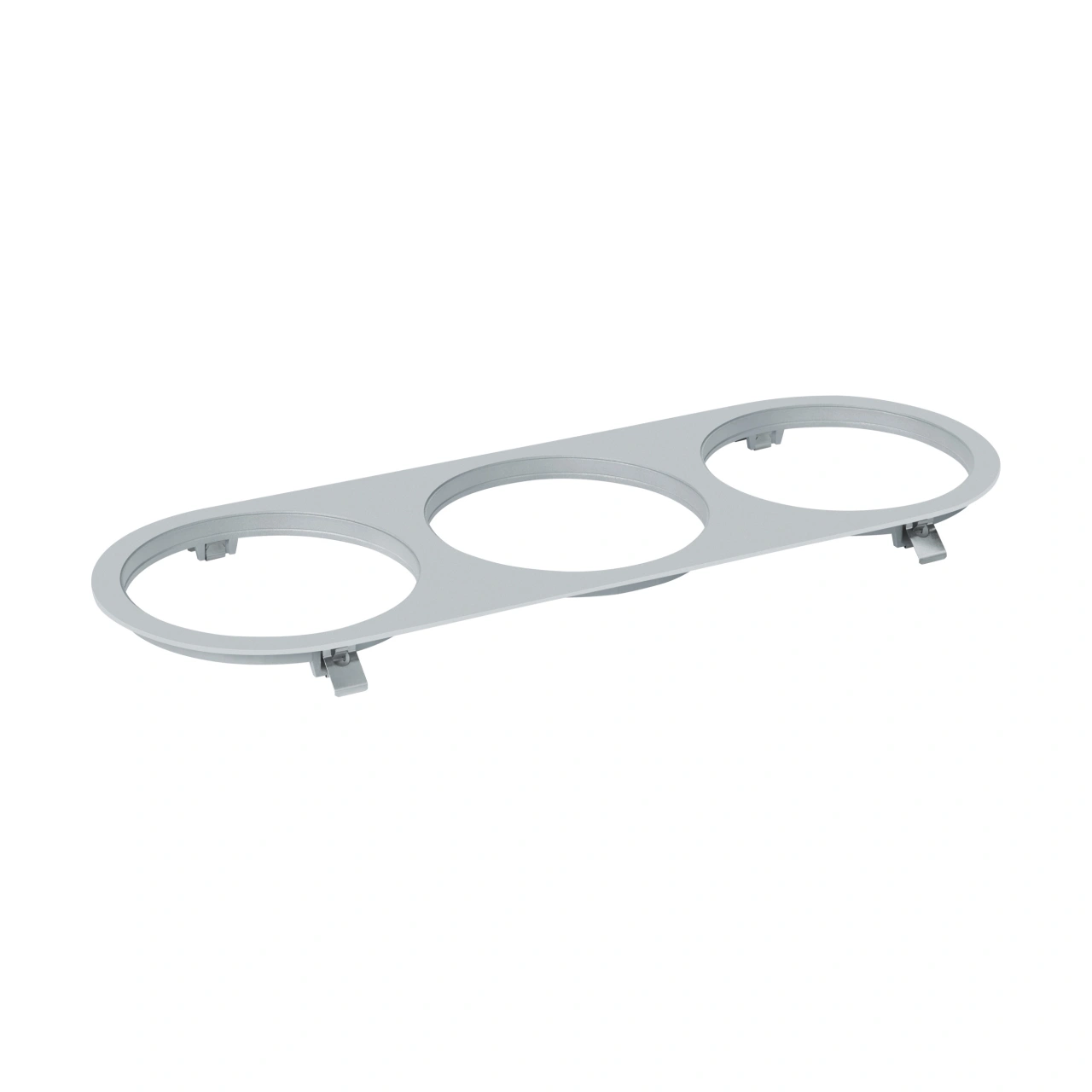 Ferronego Installation frame "111" round 3-fach silver