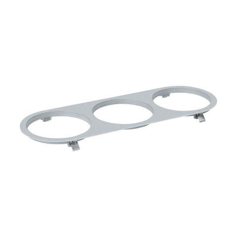 Ferronego Installation frame "111" round 3-fach silver