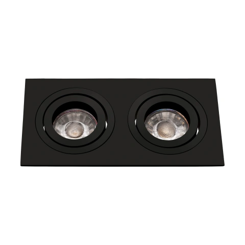 Terni Pro square / 2-fach / swivelling 50W black IP20
