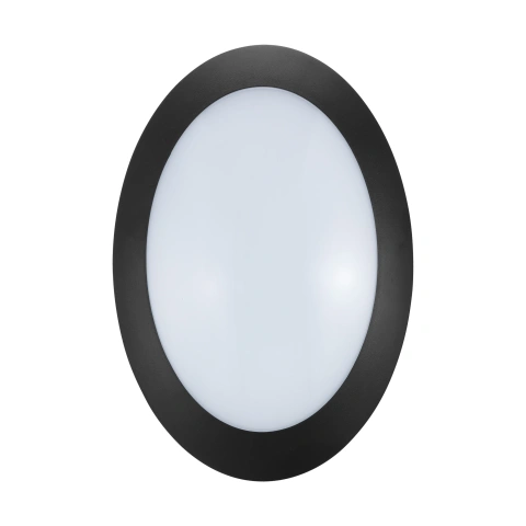 Bellaria wall-mounted luminaire oval 6W 3000K black IP66