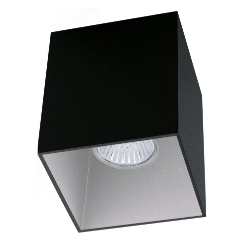 Ceiling light "Polasso" square 35W black / silver IP20