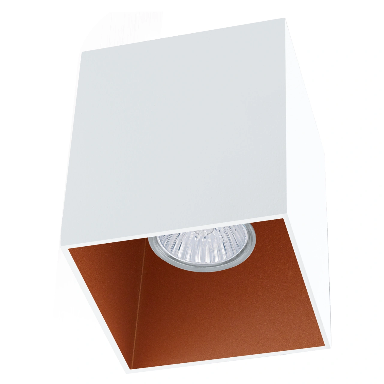 Ceiling light "Polasso" square 35W white / copperIP20