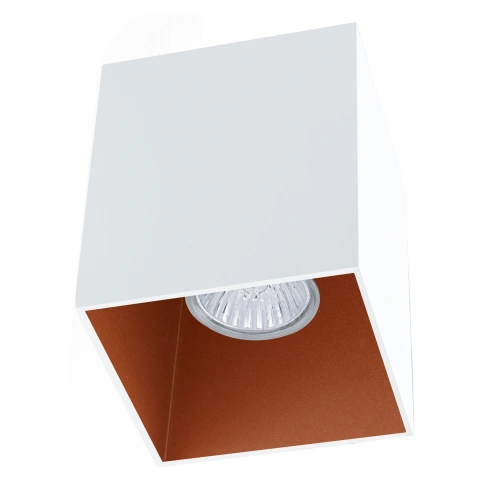 Ceiling light "Polasso" square 35W white / copperIP20