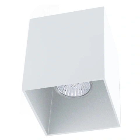 Ceiling light "Polasso" square 35W white / silver IP20