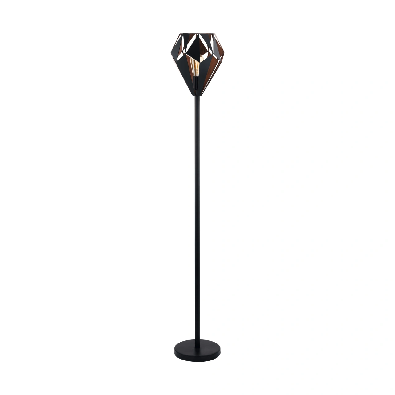 Floor luminaire "Carlton 1" 60W black copperIP20