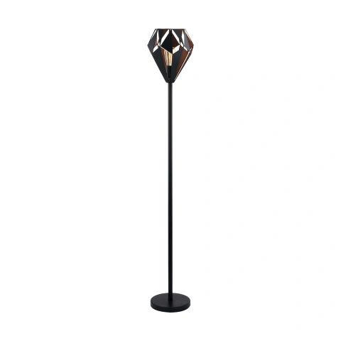 Floor luminaire "Carlton 1" 60W black copperIP20