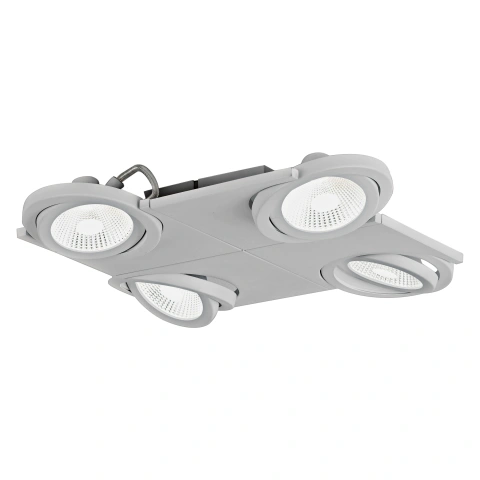 Brea Pro 4flg. 4x 9W 4000K silver IP20