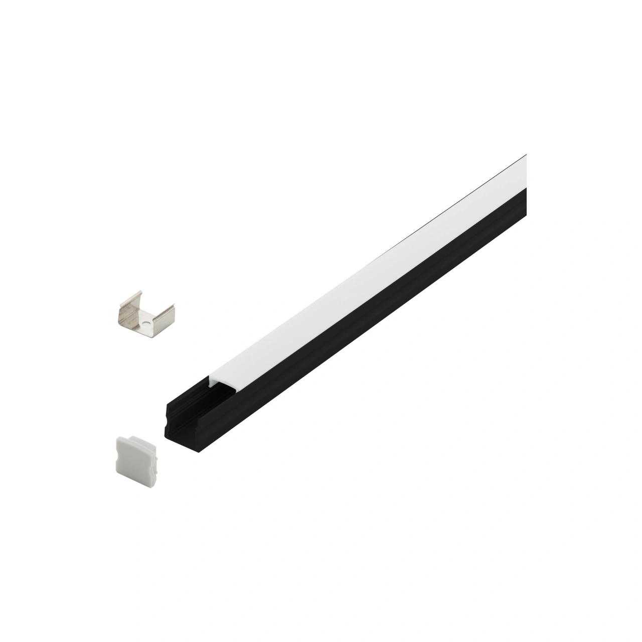 LED-Stripe Profile SF satin Cover black, 1000mm