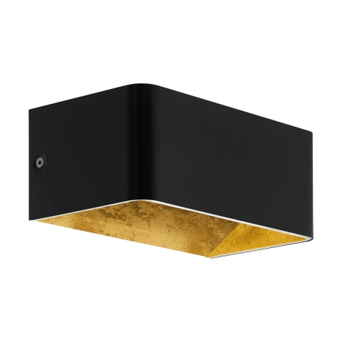 Wall luminaire "Sania 3" 10W 3000K black /gold leaf plated