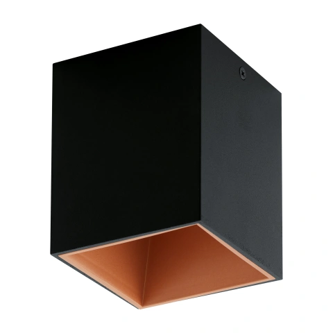 Polasso square 3,3W 3000K black copperIP20