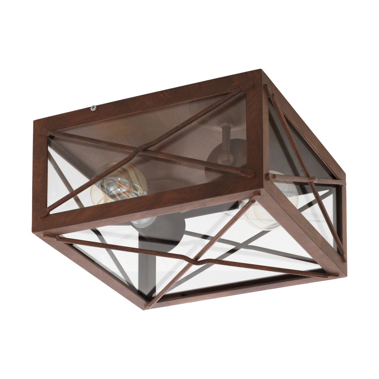 Ceiling luminaire Gaudesi 2x 60W brown-antik IP44