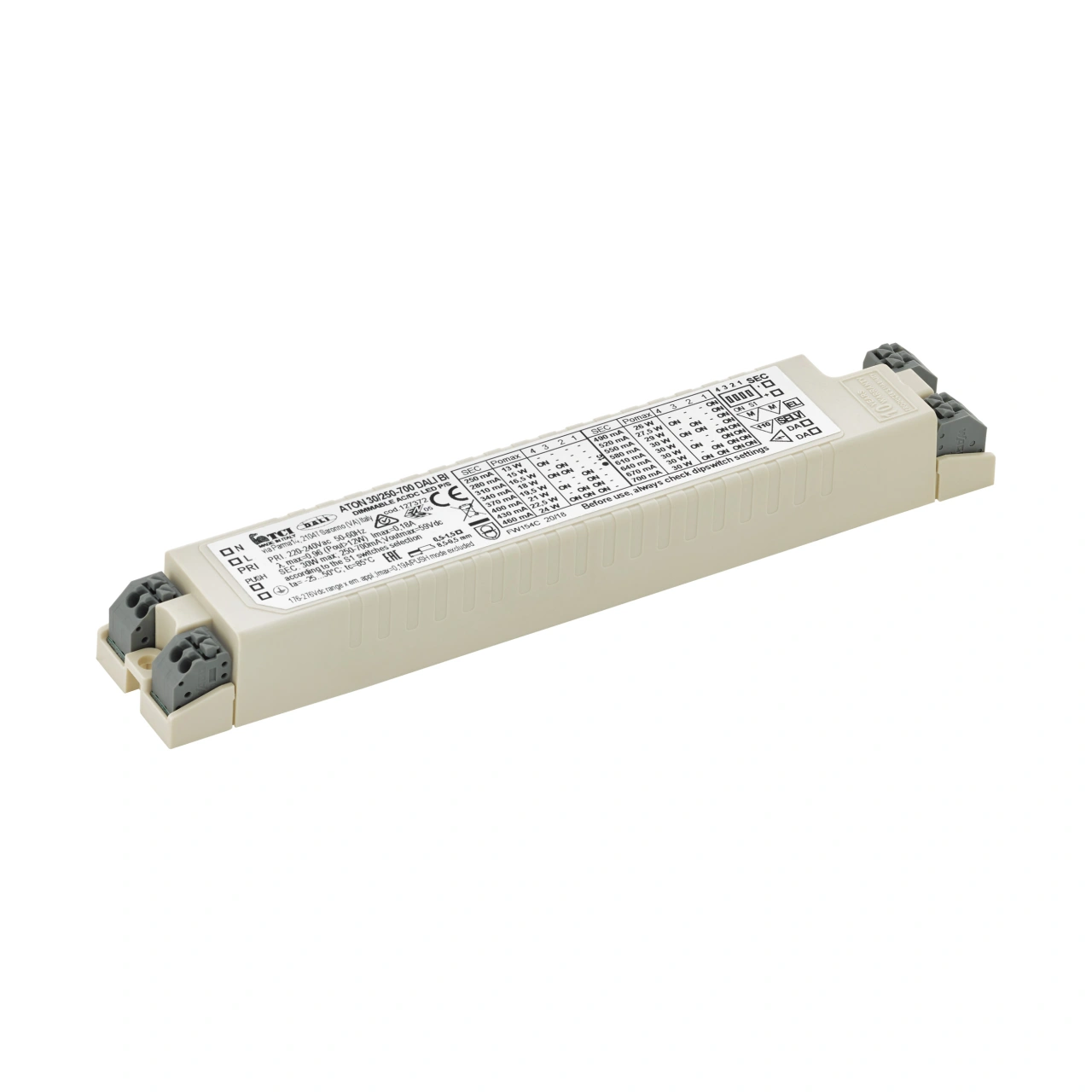 LED Driver DIP-SWITCH 30W 250-700MA DALI