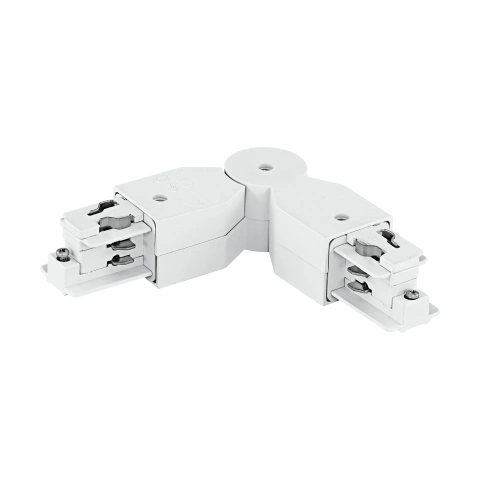 Track On 3-phase corner connector flexible 240° alb