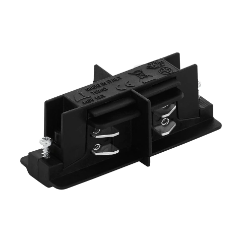 TRACK ON mechanical connector straight with stop negru